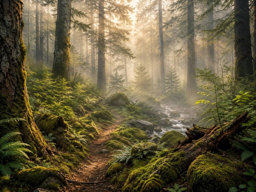 Misty forest