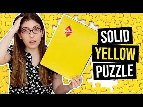 Solving a SOLID YELLOW Jigsaw Puzzle (Expert Level Puzzling)