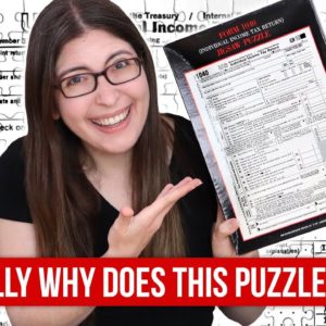 This is a jigsaw puzzle of an income tax form. Yes, really.